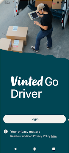 Android application Vinted Go Driver screenshort
