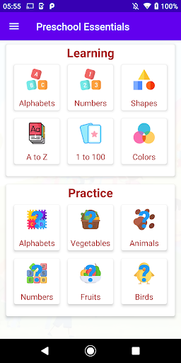 Android application Preschool Essentials screenshort