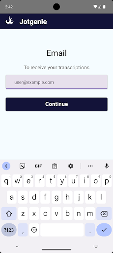 Android application Jotgenie screenshort