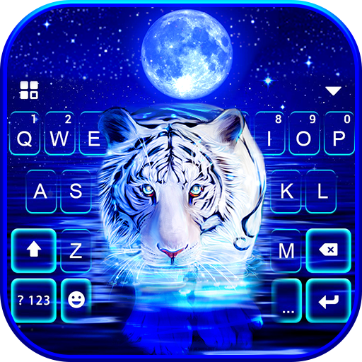 Neon Tiger 2 Keyboard Backgrou  Icon