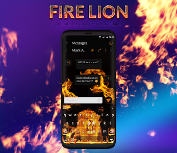 Fire Lion Keyboard + Wallpaper Unknown