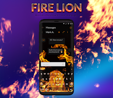 Fire Lion Keyboard + Wallpaperのおすすめ画像1