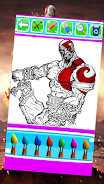 coloring Kratos God of Warriors fans Screenshot