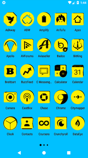 Yellow and Black Icon Pack Screen 2
