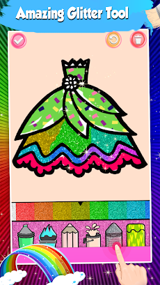 Dresses Coloring Book Glitterのおすすめ画像2