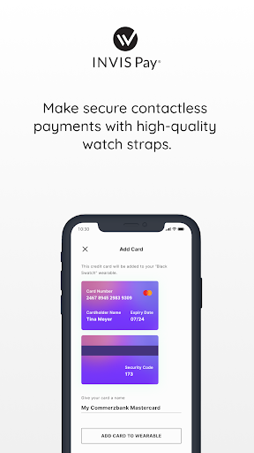 Android application INVISPay by wearonize screenshort