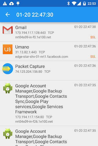 Android application Packet Capture screenshort