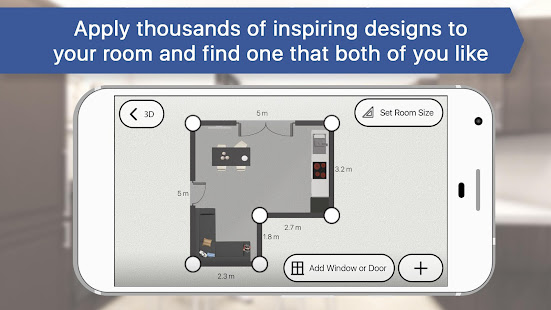 Planificateur de pièce: Design d'intérieur et de plan d'étage 3D