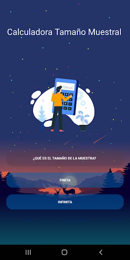 Android application Calculadora Tamaño Muestra screenshort