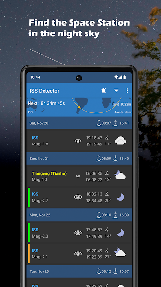 ISS Detector Satellite Tracker 2.05.05 APK + Мод (Unlimited money) за Android