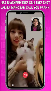 Captura 3 Lisa Blackpink Fake Call, Chat android
