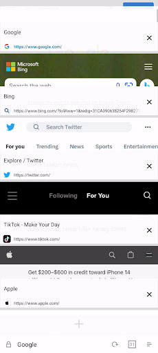 Blink browser Screen 2