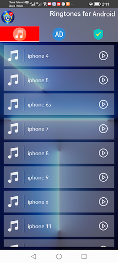 Android application Ringtones for Android Phone screenshort