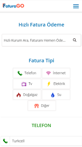 Fatura Sorgulama ve Ödeme Screen 2