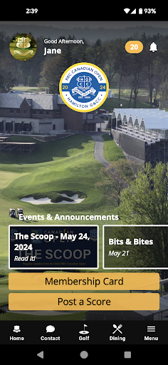 Android application Hamilton Golf & Country Club screenshort