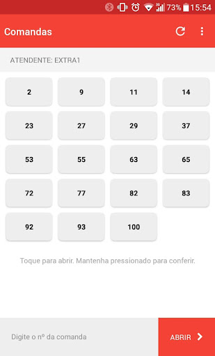 Interface Comanda Mobile Screen 2