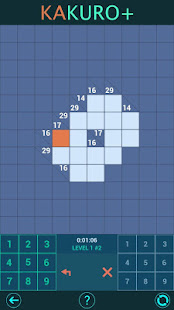 Kakuro Plus. Cross-Sums. For beginners to experts.