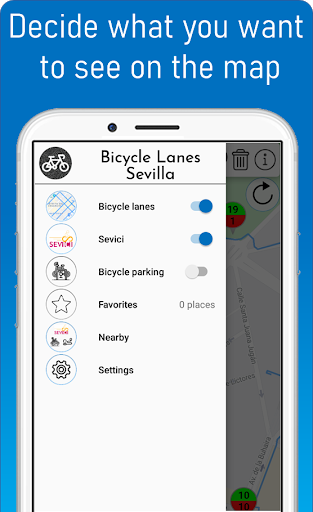 Bicycle lanes Sevilla Screen 2