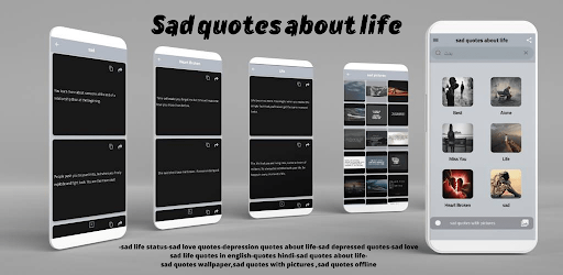 Android application Sad quotes about life:statuses screenshort