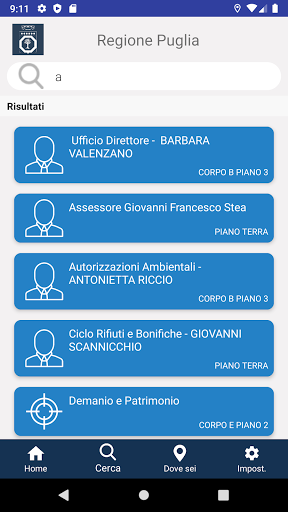 Regione Puglia - Orienteering Screen 2