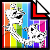 Kids Coloring games Cat & Dog icon
