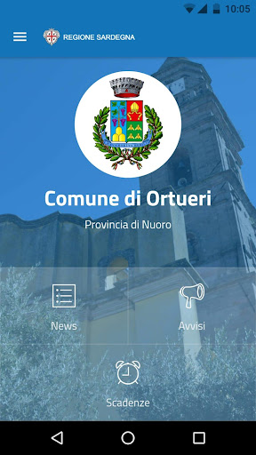 Android application Comune di Ortueri screenshort