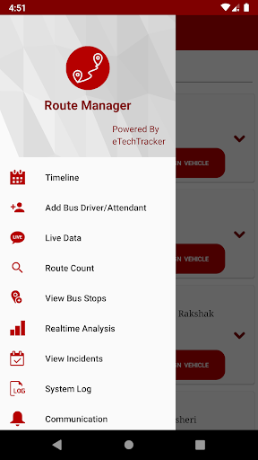 Route Manager - eTechSchoolBus Screen 3