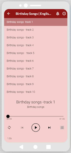 Birthday Songs Screen 2