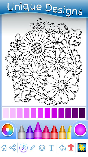 Flowers Mandala coloring book 8.0.2 screenshots 1