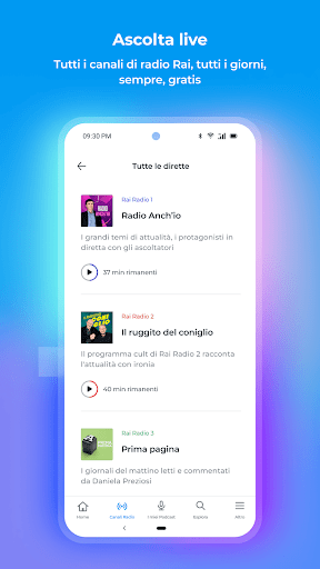 RaiPlay Sound: radio e podcast Screenshot 4 - AppWisp.com