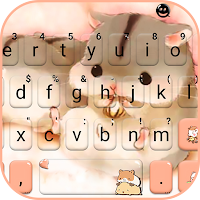 Тема для клавиатуры Cute Furry Hamsters