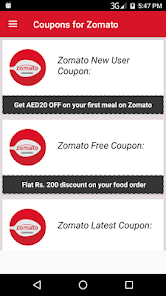 Zomato new user sales promo