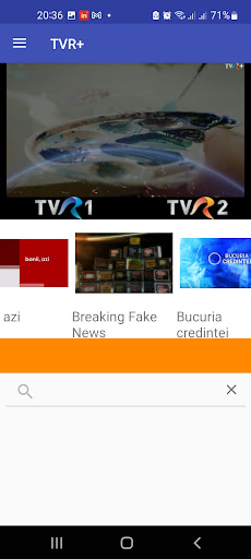 Android application tvrplus screenshort