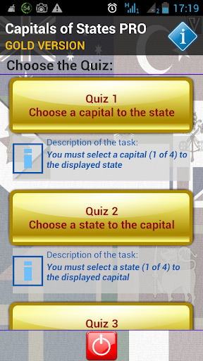 Android application Capitals of States PRO screenshort