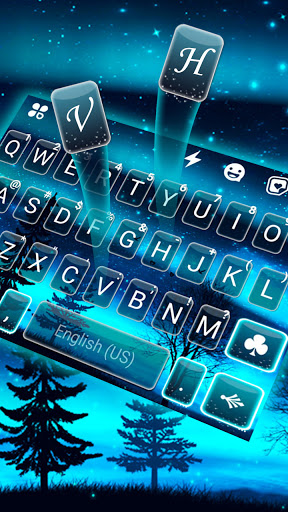 Android application Aurora Skies Keyboard Backgrou screenshort