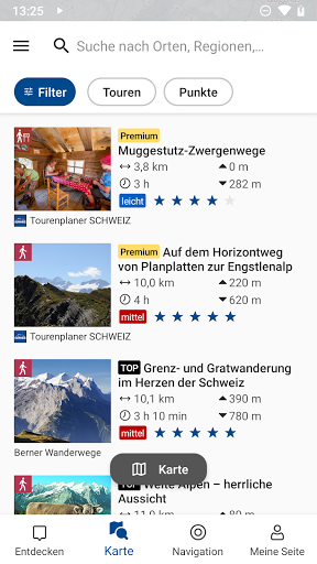 Tourenplaner SCHWEIZ Screen 2