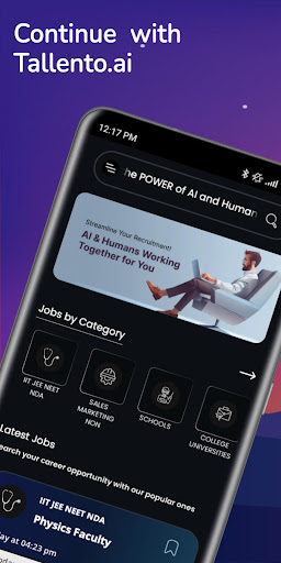 Android application Tallento - Education jobs app screenshort