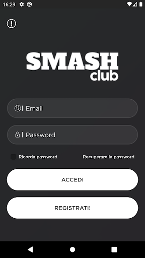 Android application Smash Club screenshort