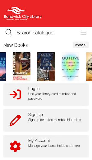Android application Randwick City Library screenshort