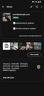 Pamja e ekranit të Bisedave (Jabber / XMPP).