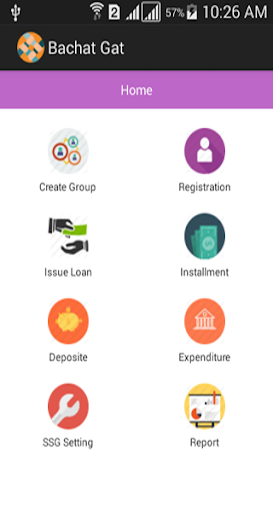 Android application Needly Bachat Gat screenshort