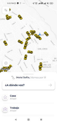 Android application Vallemovil screenshort