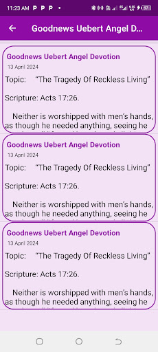 Goodnews Uebert Angel Devotion