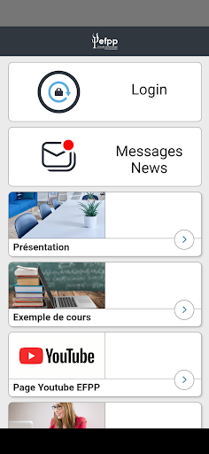 EFPP app Screen 2