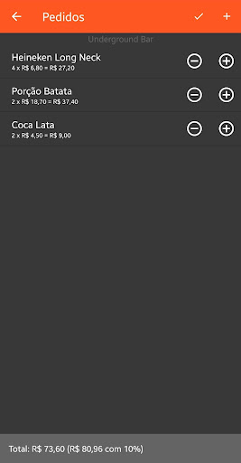Conta de Bar Screen 3