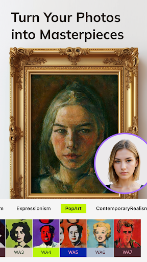 Android application AI Gahaku: Photo to Painting screenshort