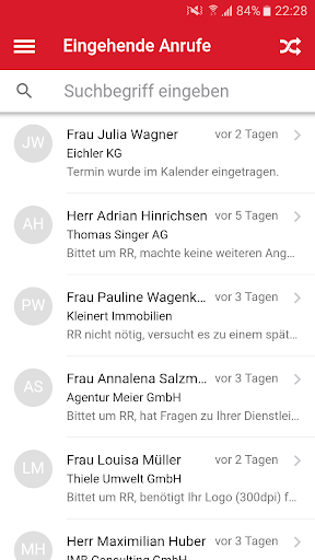 CallOffice - Telefonservice Screen 3