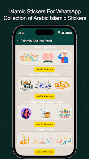 Android application Islamic Stickers WAstickerapps screenshort