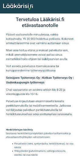 Android application Lääkärisi.fi screenshort