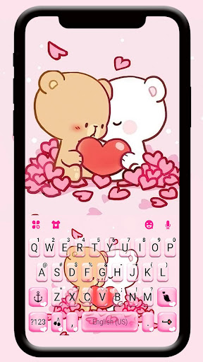 Android application Bear Hearts Lover Keyboard The screenshort